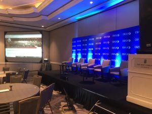 Creative back Drop setup at AV event