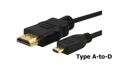 HDMI A to D