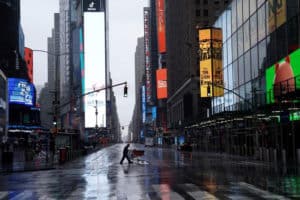 Empty NY Street Coronavirus