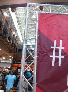 Zip Tying Banner To Truss