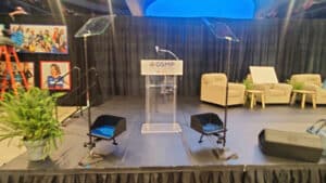 Teleprompter on stage