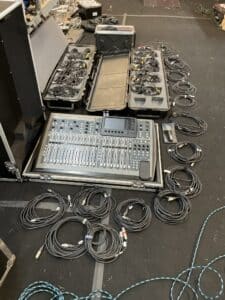 Getting Ready To Setup Wireless Mics For Event