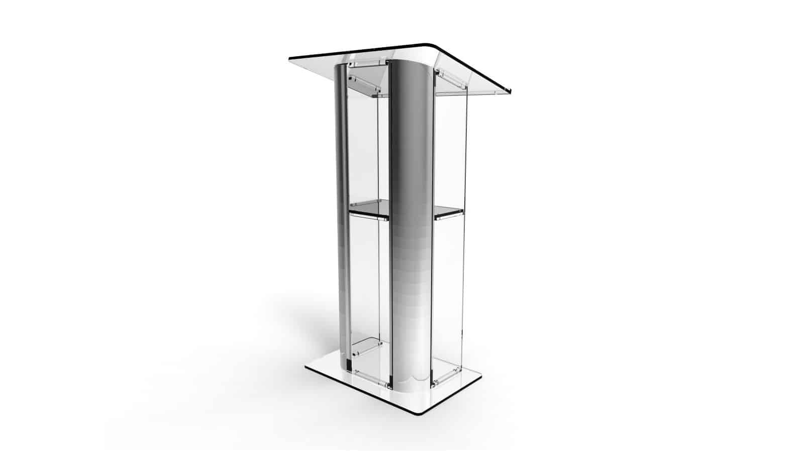 rent clear aluminum podium